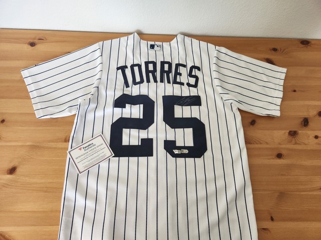 Gleyber Torres #25 New York Yankees White Home Pinstripe Men's Nike Jersey  NWT