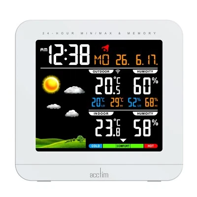 Acctim Wyndham 6 in 1 Barometric Weather Station with Outdoor Sensor - Image 1 of 4