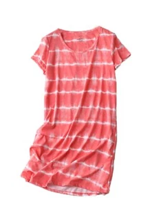 Women's Cotton Nightgown Sleepwear Short Sleeves Nightshirt Casual Print Slee... - Picture 1 of 9