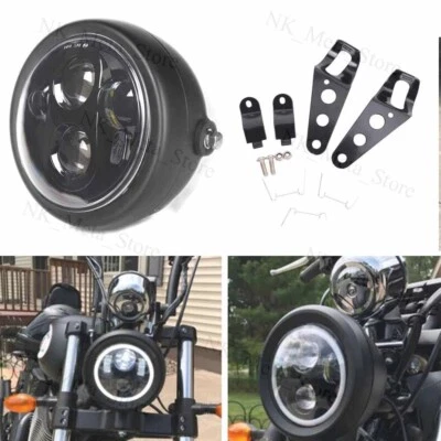 Soporte de cubo de carcasa de montaje de faros LED 5-3/4 5,75 para Harley Davidson Dyna Foto 1 de 4