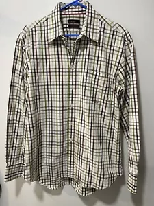 Zara Men's Long Sleeve White Button Up Dress Shirt With Stripes Size XL - Picture 1 of 3