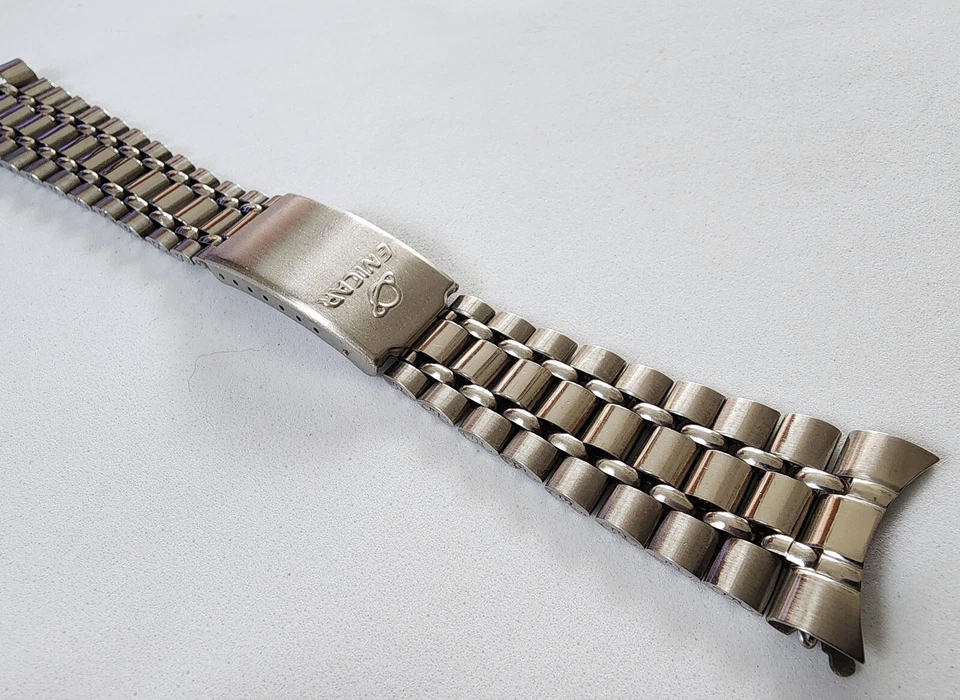 ENICAR BEADS OF RICE BRACELET 22MM CURVE End RARE Railroad fit enicar sherpa. - Image 1 of 4