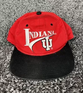 Indiana University Mütze Druckknopflasche einfarbig rot NCAA IU Dreizack Logo Signaturen - Bild 1 von 5