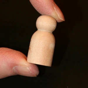 Little Wooden People Baby - 1-1/8 tall x 5/8 wide unfinished (WW-LP5050) - Picture 1 of 2