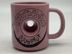 VOODOO Doughnut Coffee Mug Donut Cup PINK “The Magic is in the Hole” FREE SHIP! - Picture 1 of 6
