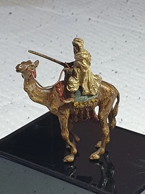 Wiener Bronze Bronzefigur Jugendstil Original Franz Bergmann Araber auf Kamel - Bild 1 von 4