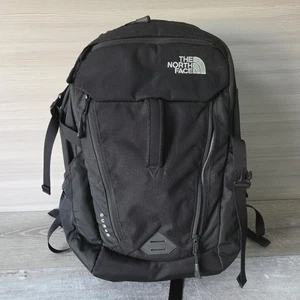 North Face Surge Backpack Black FlexVent Laptop Padded Straps Outdoor Travel Bag - Picture 1 of 22