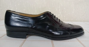 Bally Shoes Men Sz 9 D Black Wingtip Made In Italy Marcel Leather - Picture 1 of 24