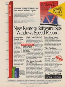 Norton Lambert Close Up 5 Software Vintage Print Ad 1993 Windows DOS u CA - Picture 1 of 6