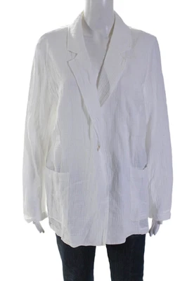 Line Womens Cotton White Collar Long Sleeve Button Down Filippa Shirt Size M - Image 1 of 4