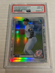 Bowman Chrome Draft Anthony Volpe #BD178 2020 refractor PSA 10 Yankees SP - Imagen 1 de 2