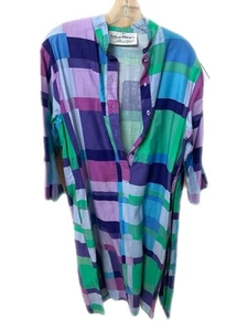 Catherine Ogust Penthouse Gallery Floral Maxi Dress Caftan Tie Belt Vintage 70s - Picture 1 of 3