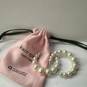 Kate spade NWT PEARL PLUS HOOP EARRINGS - Picture 1 of 5