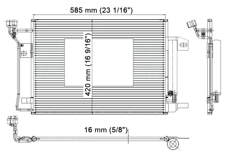 3773 Condenser For Mazda 6 2009 2010 2011 2.5 L4 3.7 V6 - Image 1 of 1
