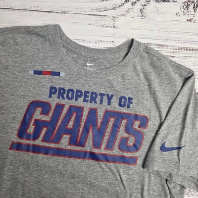 Nike Tee Dri Fit Shirt New York Giants NFL Gray Womens Medium Short Sleeve - Image 1 of 4