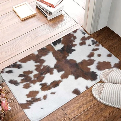Коричневая воловья кожа корова печать Western ванной декор коврики мягкий впитывающий ванна - Изображение 1 из 4