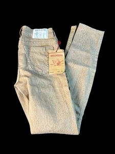 New True Religion Size 26 Halle Skinny Jeans Women’s Made In USA Animal Print - Picture 1 of 9