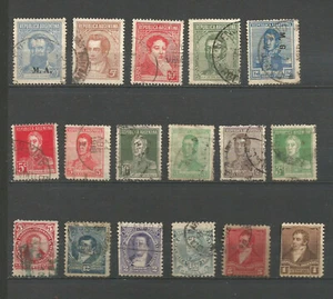 Argentine 1880/1940 personnalités 17 timbres oblitérés /TR4958 - Picture 1 of 1
