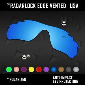 Lente de repuesto polarizada antiarañazos para Oakley RadarLock borde ventilado OO9183 - Imagen 1 de 36