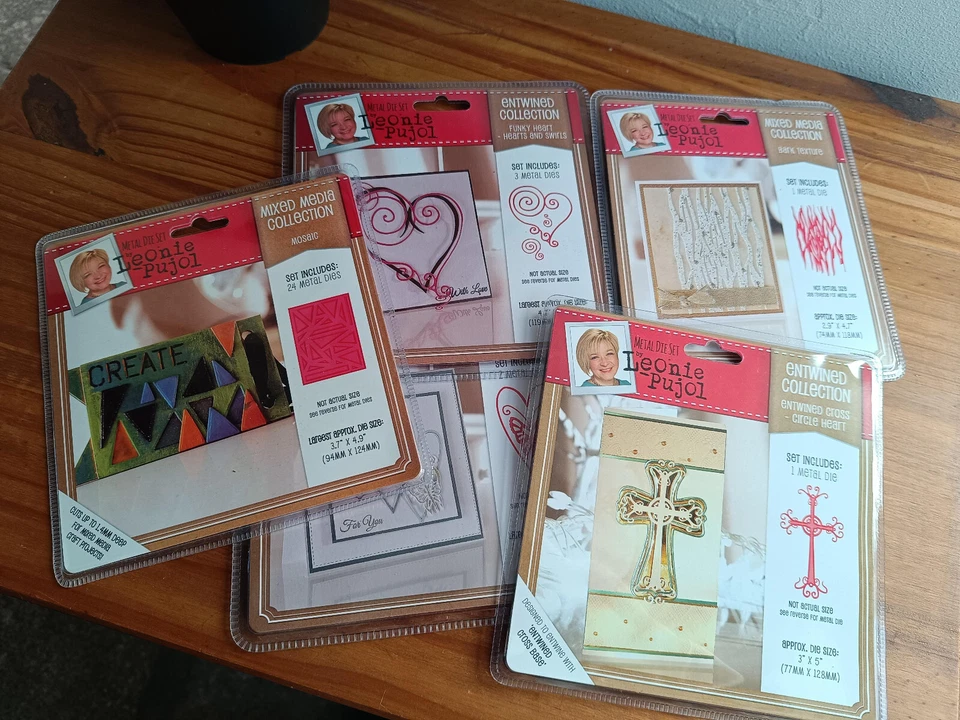 Lot de 5 matrices à découper Leonie Pujol cutting dies x 5 sets new neufs - Photo 1/4
