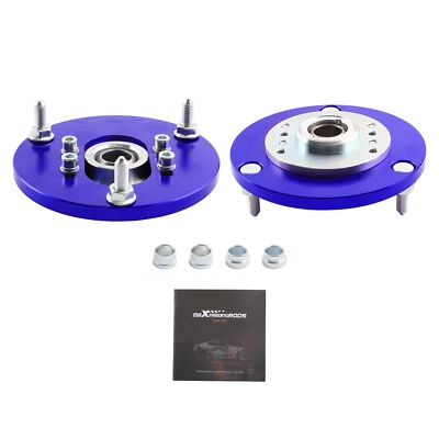 Par de placas de inclinación Coilover para BMW E46 320 323 325 328 M3 montaje superior delantero Foto 1 de 4