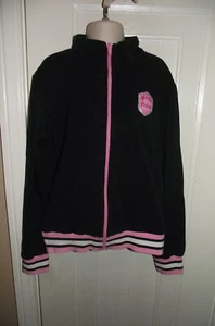 Young Girls Dance Jacket Black with Pink Trim Size M * GUC - Picture 1 of 2
