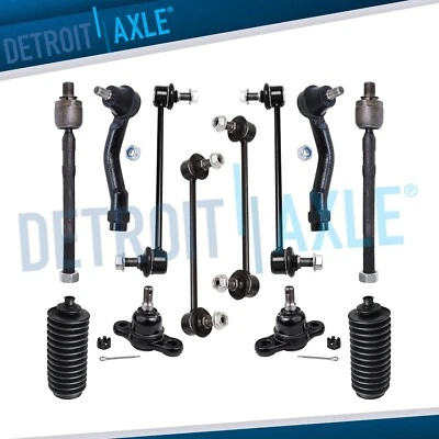 12pc Inner Outer Tie Rods + Front Rear Sway Bars & Ball Joints for Kia Sportage - Image 1 of 4