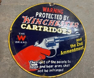 Porcelain Winchester Enamel Sign Size 20x20 Inches Single Sided - Picture 1 of 2