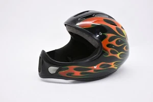Vintage Novelty Full Face Helmet w/ Flames - Picture 1 of 24
