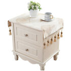 Nappe rétro jacquard table de chevet armoire meubles couverture poussière garniture gland