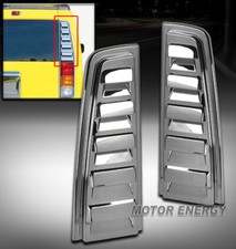 03-09 HUMMER H2 SUV REAR TAIL LIGHT LAMP VENT COVER BEZEL TRIM CHROME LEFT+RIGHT