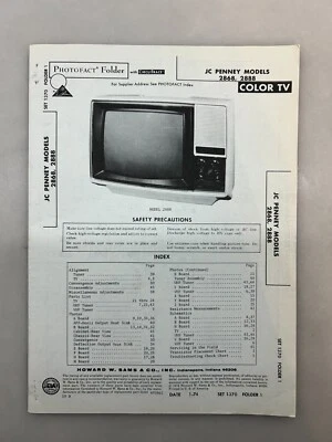 JCPenney 2868 2888 сервисное руководство Sams Photofact Бесплатная доставка - Изображение 1 из 4