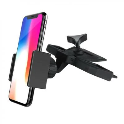 iPhone XS XR 11 12 13 Pro Max SE CAR MOUNT CD PLAYER SLOT ROTATING PHONE HOLDER - Image 1 of 4