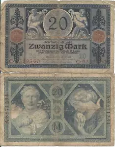 Colección de 10 Billetes Alemania P63 (VG) 20 Marcos ¡Envío Gratis! - Imagen 1 de 1