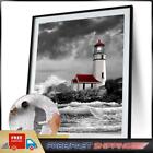 Sea Lighthouse Oil Paint by Numbers Hand Painted Frameless Picture Home Ornament