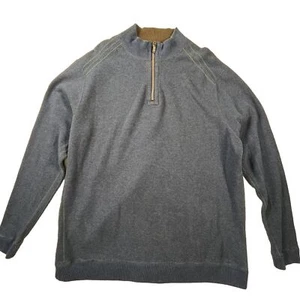Tommy Bahama Herren XL Pullover Quarter Zip wendbar blau braun - Bild 1 von 11