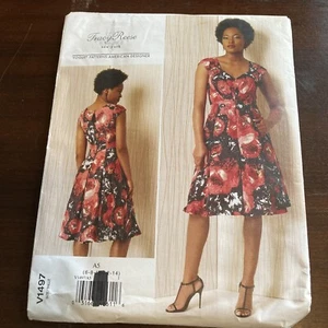 Vogue Pattern V1497 6 8 10 12 14 Tracy Reese American Designer Dress Uncut NEW - Picture 1 of 5