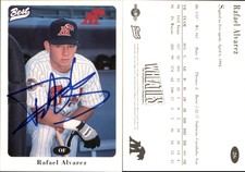 Rafael Alvarez Signed 1996 Best Fort Myers Miracle #26 Card Auto AU