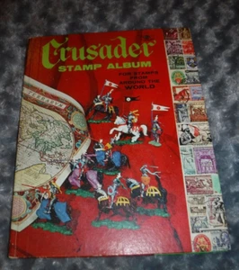 CRUSADER STAMP ALBUM ; STAMPS AROUND THE WORLD ; WHITMAN VINTAGE - Picture 1 of 9