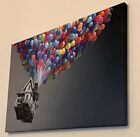 Disney UP House Colourful Balloons Cartoon Movie Wall Art Framed Canvas Pictures