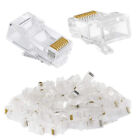 RJ45 Crystal Head Cat6 Network Cable Connector Gold Plated 100 PCS Pieces