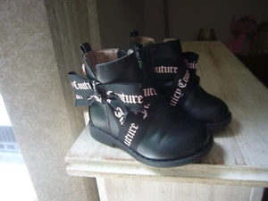 Juicy Couture Black Low Shaft Ankle Boot Toddler Girls Size 5M-  Excellent - Picture 1 of 13