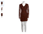 JUST CAVALLI Lace Pattern Mini Dress Size: S | US4, IT40