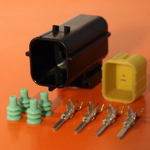 4 Way Male .070 Econoseal Electrical Wiring Multi Connector - Genuine AMP Parts - Picture 1 of 6