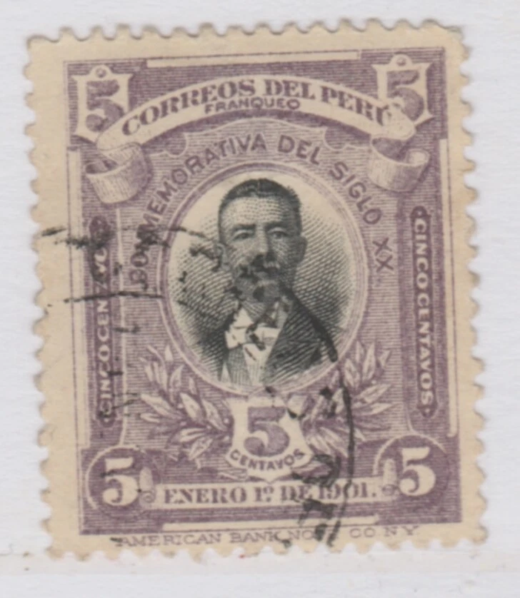 Peru 1901 President Romana 5c Used A18P11F886 - Image 1 of 1