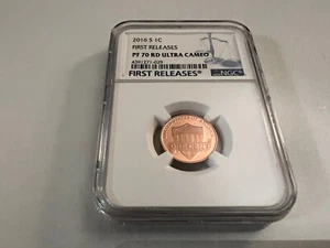 2016-S LINCOLN CENT F.R. NGC PF70 RD ULTRA CAMEO BLUE LABEL "TOP POP ONLY 80" - Picture 1 of 4