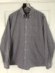 Maine New England Mens Blue Checked Button Down Long Sleeve Shirt Size Large VGC - Picture 1 of 5