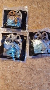 3 McDonalds Happy Meal Toys Disney Pixar Elemental Wade And Ember NEW - Picture 1 of 5