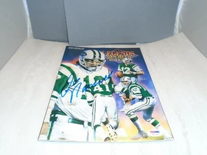 Revista de deportes Joe Namath Firmada Legends Nueva York PSA/ADN autografiado por Jets certificado de autenticidad 1A - Imagen 1 de 7
