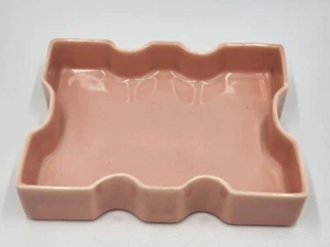 Vintage California Pottery Shallow Geometric Pink Planter/Display Succulents - Picture 1 of 16